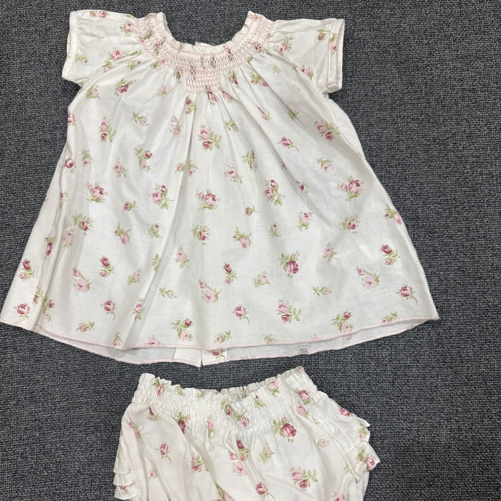 Fleurisse rose dress w/ diaper cover